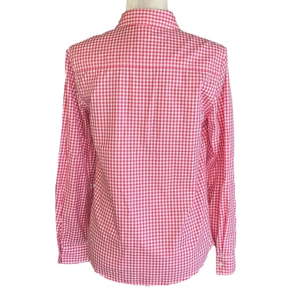 J. McLaughlin Pink & White Gingham Button Down Shirt - 4 - Picture 5 of 12